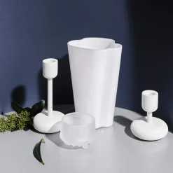 IITTALA Kynttilänjalka valkoinen 107+183mm 2-kpl Outlet